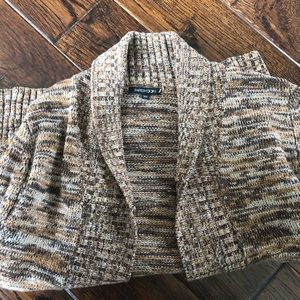 Paper moon brown heather cocoon style cardigan